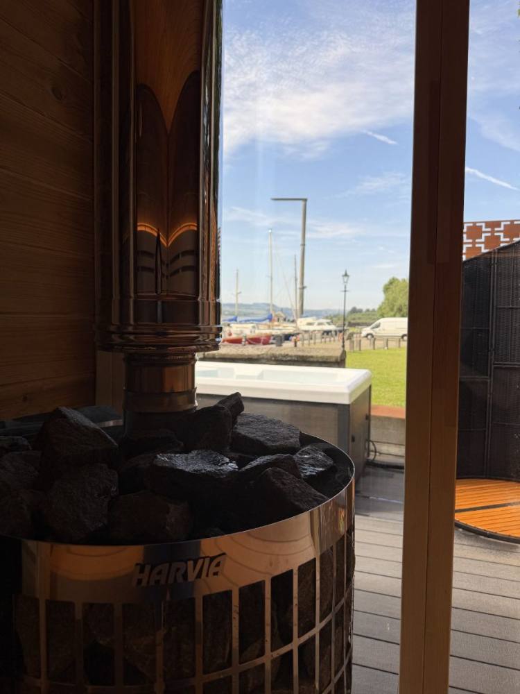 The Byre wood-fired sauna by the canal at The Customs House
